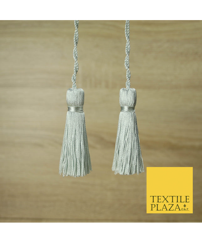 SILVER GREY Luxury Silk Soft Thread Tassels Latkans Cushion Sewing Craft Curtains T108