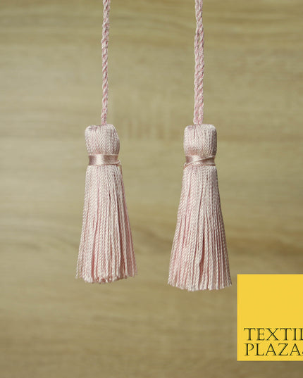 BABY PINK Luxury Silk Soft Thread Tassels Latkans Cushion Sewing Craft Curtains T114