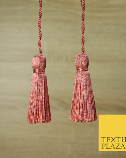 ROSE PINK Luxury Silk Soft Thread Tassels Latkans Cushion Sewing Craft Curtains T129