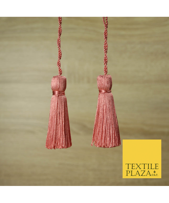 ROSE PINK Luxury Silk Soft Thread Tassels Latkans Cushion Sewing Craft Curtains T129