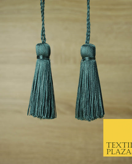 TEAL Luxury Silk Soft Thread Tassels Latkans Cushion Sewing Craft Curtains T134