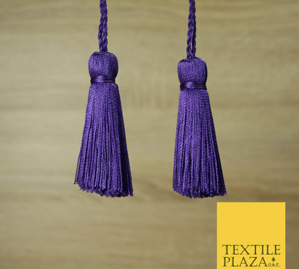 CADBURY PURPLE Luxury Silk Soft Thread Tassels Latkans Cushion Sewing Craft Curtains T139