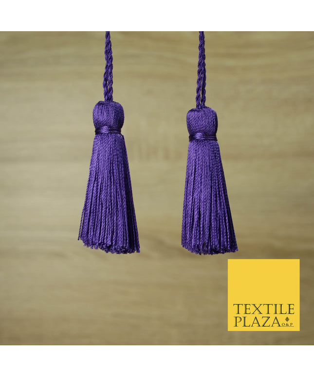 CADBURY PURPLE Luxury Silk Soft Thread Tassels Latkans Cushion Sewing Craft Curtains T139