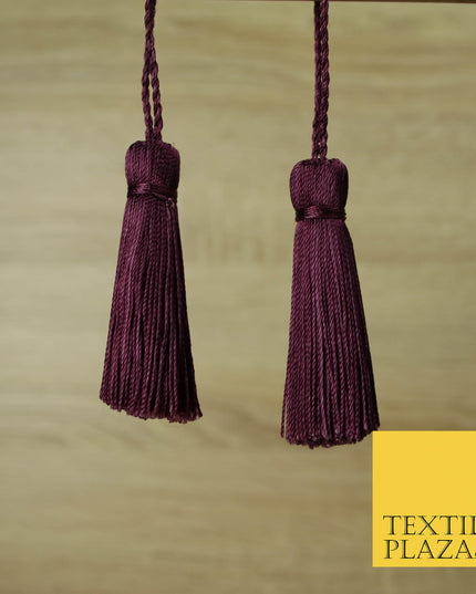 PLUM Luxury Silk Soft Thread Tassels Latkans Cushion Sewing Craft Curtains T141