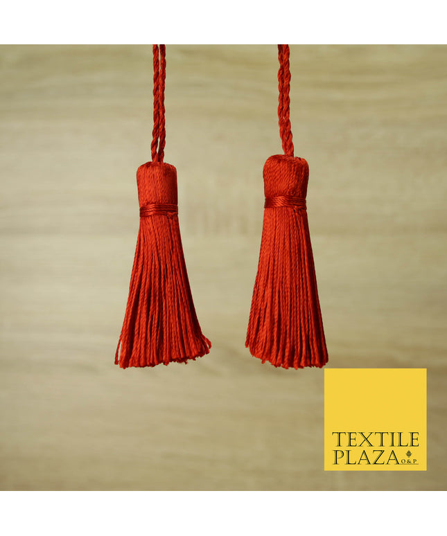 BURNT ORANGE / RUST Luxury Silk Soft Thread Tassels Latkans Cushion Sewing Craft Curtains T142