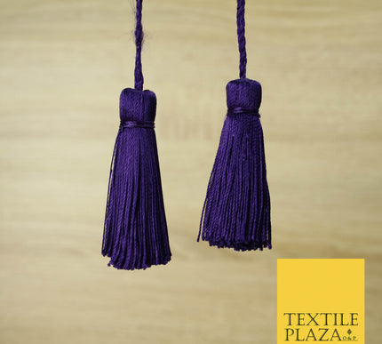 DEEP PURPLE Luxury Silk Soft Thread Tassels Latkans Cushion Sewing Craft Curtains T145