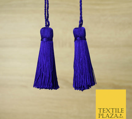 BLUE Luxury Silk Soft Thread Tassels Latkans Cushion Sewing Craft Curtains T146