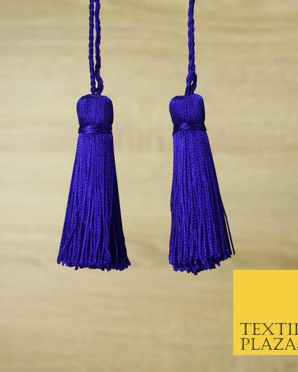 BLUE Luxury Silk Soft Thread Tassels Latkans Cushion Sewing Craft Curtains T146