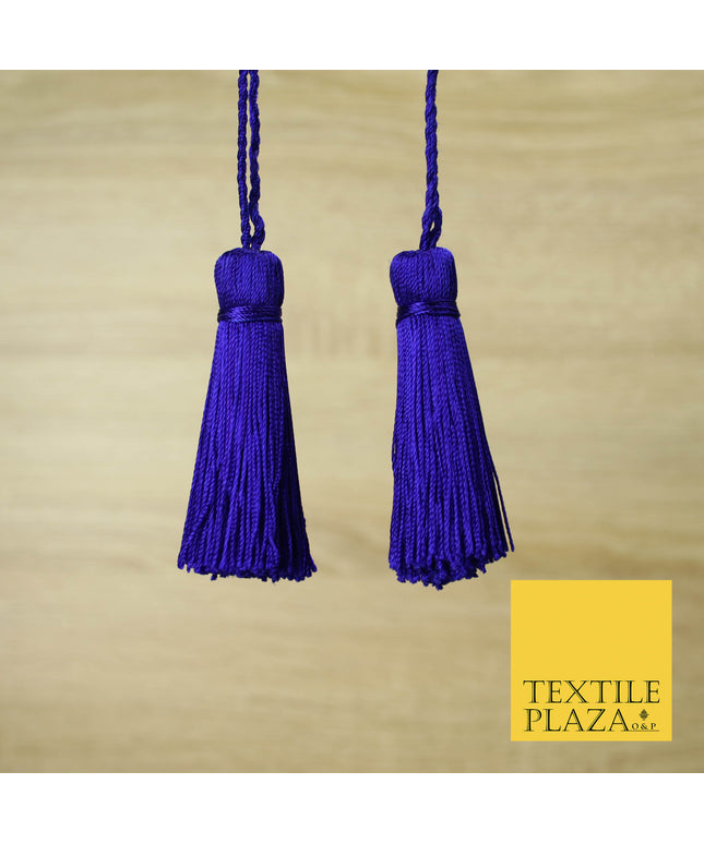 BLUE Luxury Silk Soft Thread Tassels Latkans Cushion Sewing Craft Curtains T146