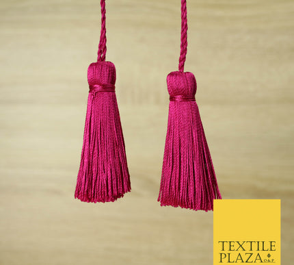 CERISE PINK Luxury Silk Soft Thread Tassels Latkans Cushion Sewing Craft Curtains T147