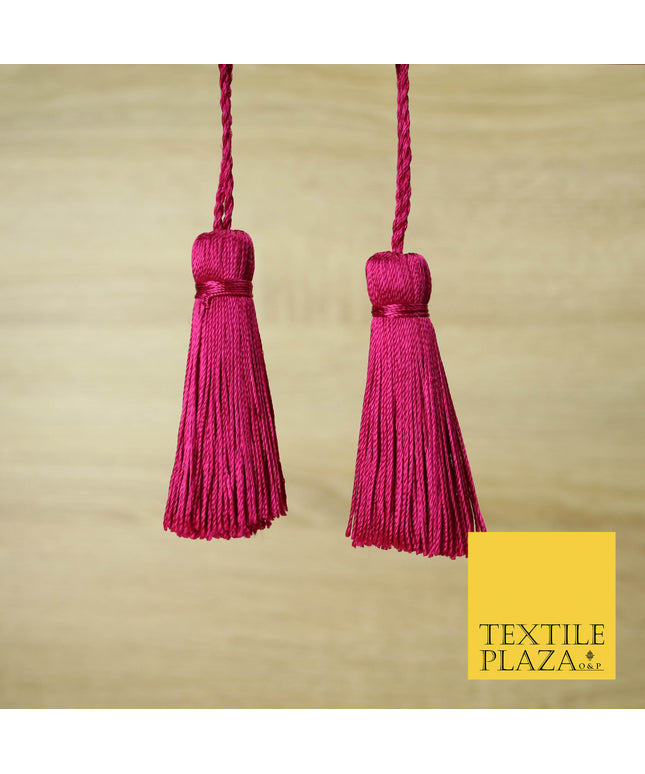 CERISE PINK Luxury Silk Soft Thread Tassels Latkans Cushion Sewing Craft Curtains T147