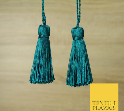 JADE / TEAL Luxury Silk Soft Thread Tassels Latkans Cushion Sewing Craft Curtains T150