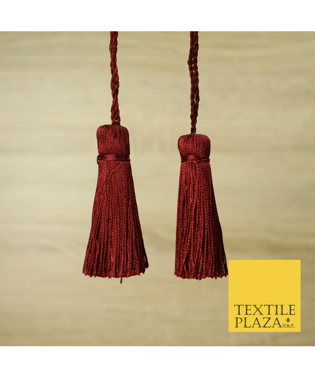 MAROON Luxury Silk Soft Thread Tassels Latkans Cushion Sewing Craft Curtains T151