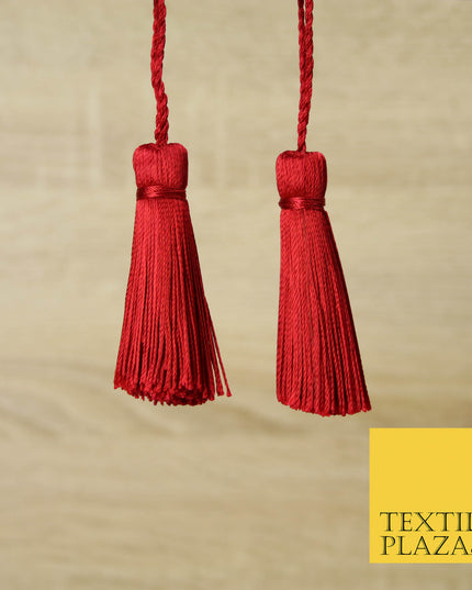 STRAWBERRY RED Luxury Silk Soft Thread Tassels Latkans Cushion Sewing Craft Curtains T155