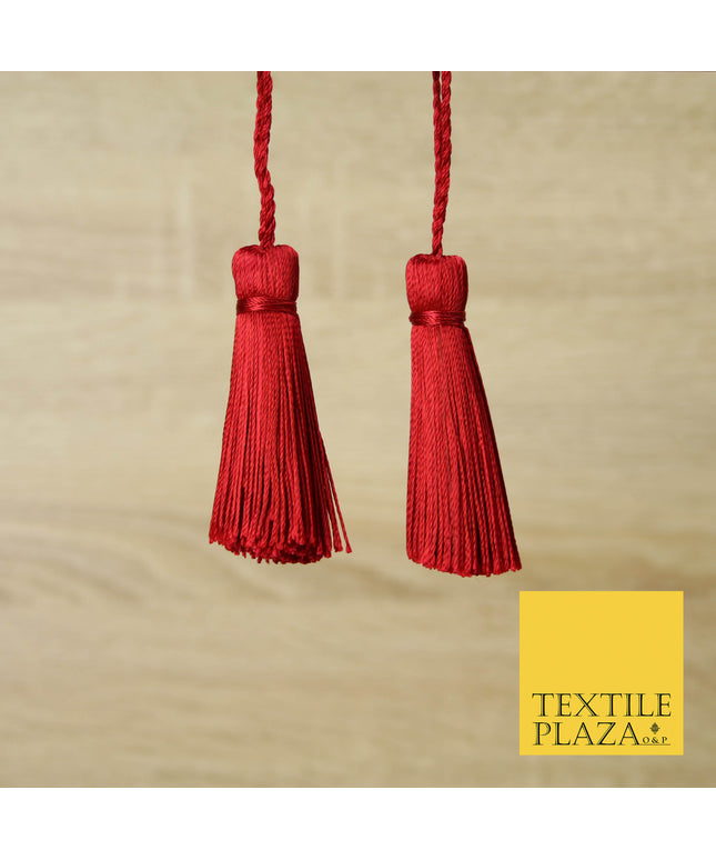 STRAWBERRY RED Luxury Silk Soft Thread Tassels Latkans Cushion Sewing Craft Curtains T155