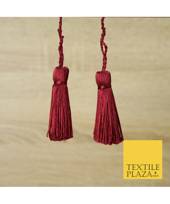 PALE RED Luxury Silk Soft Thread Tassels Latkans Cushion Sewing Craft Curtains T156