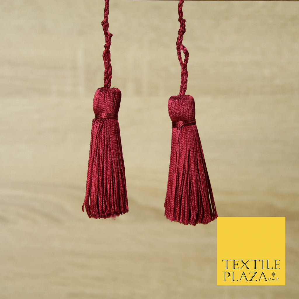 PALE RED Luxury Silk Soft Thread Tassels Latkans Cushion Sewing Craft Curtains T156