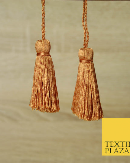TAN GOLD Luxury Silk Soft Thread Tassels Latkans Cushion Sewing Craft Curtains T157