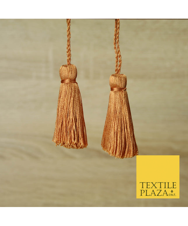 TAN GOLD Luxury Silk Soft Thread Tassels Latkans Cushion Sewing Craft Curtains T157