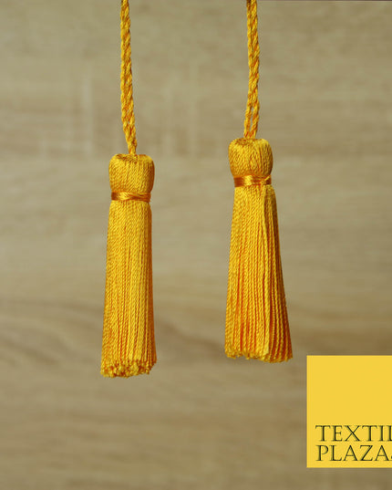 SUNFLOWER YELLOW Luxury Silk Soft Thread Tassels Latkans Cushion Sewing Craft Curtains T161