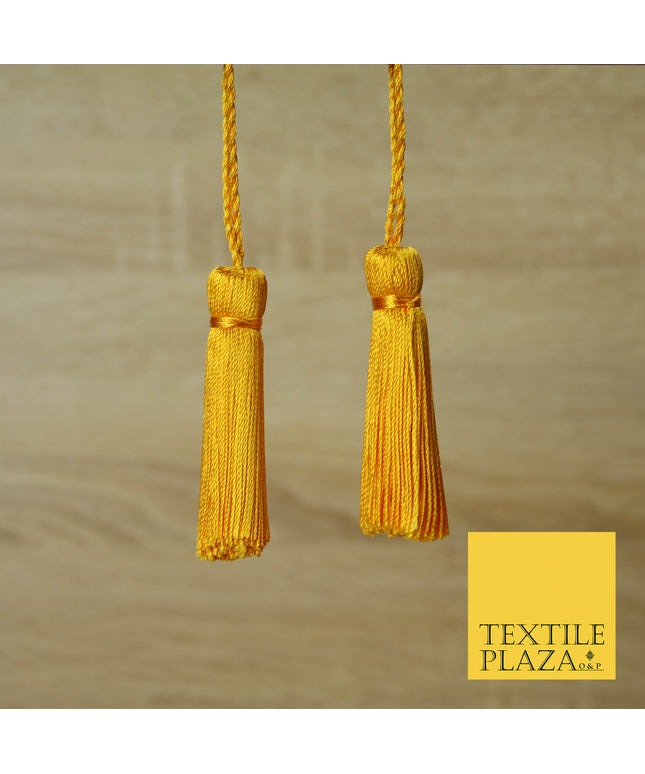 SUNFLOWER YELLOW Luxury Silk Soft Thread Tassels Latkans Cushion Sewing Craft Curtains T161