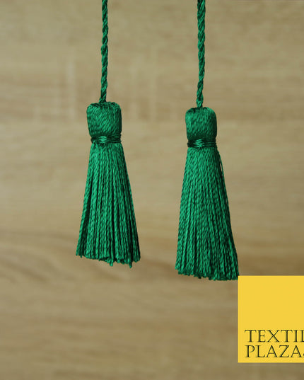 GREEN Luxury Silk Soft Thread Tassels Latkans Cushion Sewing Craft Curtains T166