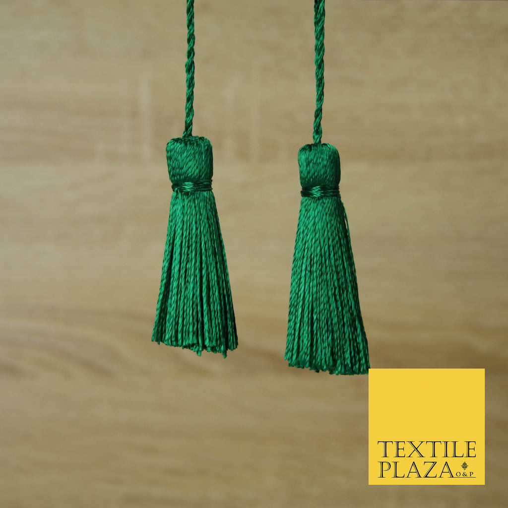 GREEN Luxury Silk Soft Thread Tassels Latkans Cushion Sewing Craft Curtains T166