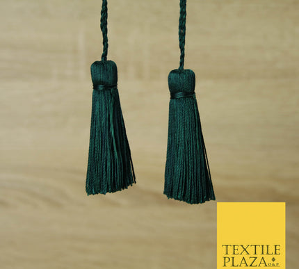 BOTTLE GREEN Luxury Silk Soft Thread Tassels Latkans Cushion Sewing Craft Curtains T169
