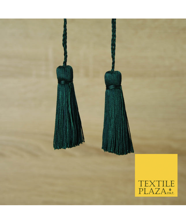 BOTTLE GREEN Luxury Silk Soft Thread Tassels Latkans Cushion Sewing Craft Curtains T169