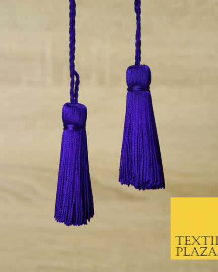 PURPLE BLUE Luxury Silk Soft Thread Tassels Latkans Cushion Sewing Craft Curtains T170