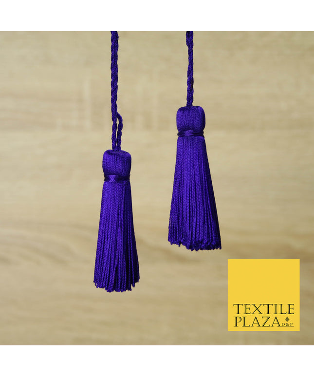 PURPLE BLUE Luxury Silk Soft Thread Tassels Latkans Cushion Sewing Craft Curtains T170