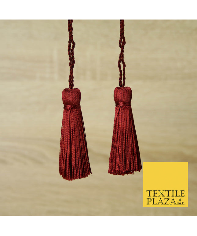 SCARLET MAROON Luxury Silk Soft Thread Tassels Latkans Cushion Sewing Craft Curtains T171