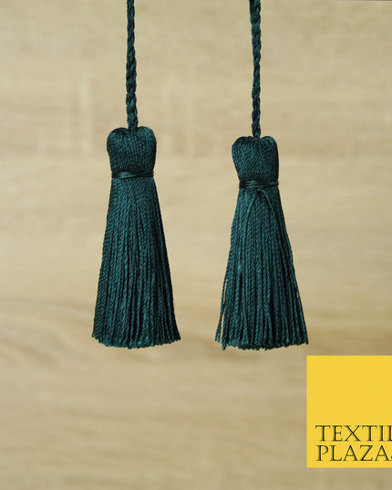 DARK GREEN Luxury Silk Soft Thread Tassels Latkans Cushion Sewing Craft Curtains T172