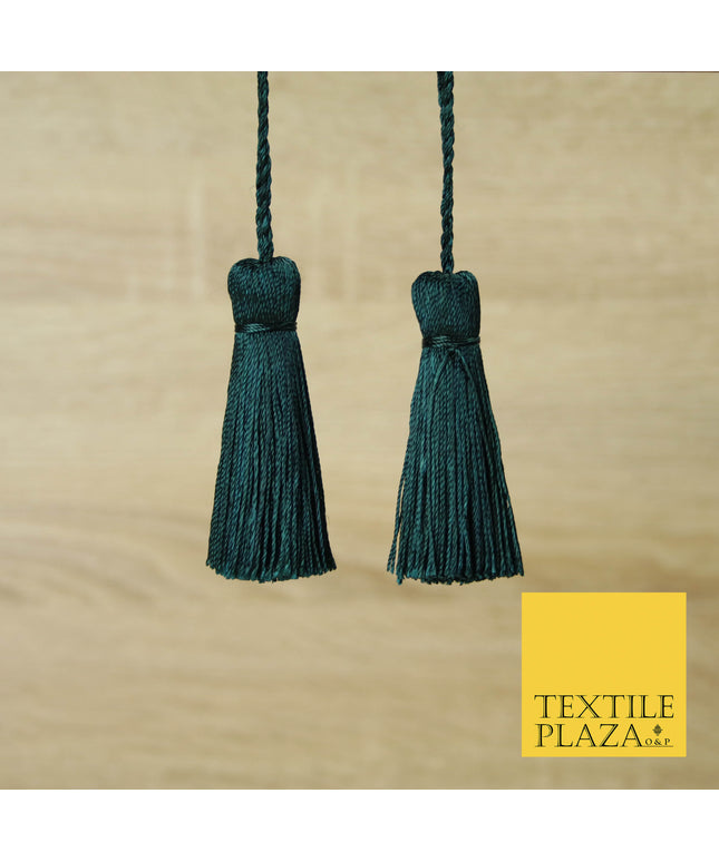 DARK GREEN Luxury Silk Soft Thread Tassels Latkans Cushion Sewing Craft Curtains T172