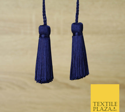 NAVY BLUE Luxury Silk Soft Thread Tassels Latkans Cushion Sewing Craft Curtains T174