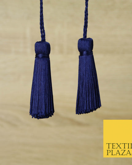 NAVY BLUE Luxury Silk Soft Thread Tassels Latkans Cushion Sewing Craft Curtains T174