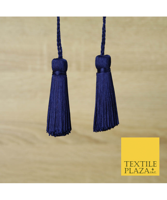 NAVY BLUE Luxury Silk Soft Thread Tassels Latkans Cushion Sewing Craft Curtains T174