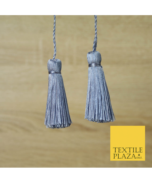 LILAC SILVER Luxury Silk Soft Thread Tassels Latkans Cushion Sewing Craft Curtains T201
