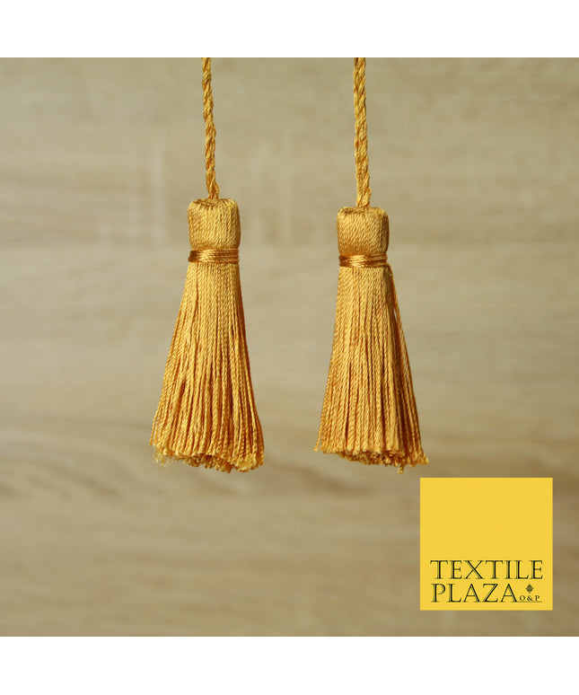 WARM GOLD Luxury Silk Soft Thread Tassels Latkans Cushion Sewing Craft Curtains T205