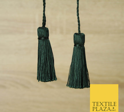 DEEP GREEN Luxury Silk Soft Thread Tassels Latkans Cushion Sewing Craft Curtains T209
