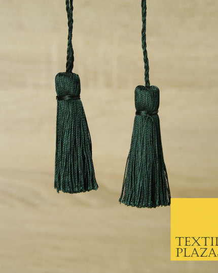 DEEP GREEN Luxury Silk Soft Thread Tassels Latkans Cushion Sewing Craft Curtains T209