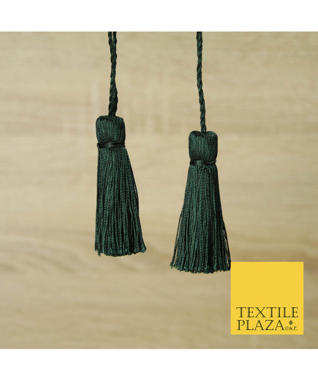 DEEP GREEN Luxury Silk Soft Thread Tassels Latkans Cushion Sewing Craft Curtains T209