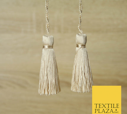 IVORY / CREAM Luxury Silk Soft Thread Tassels Latkans Cushion Sewing Craft Curtains T302