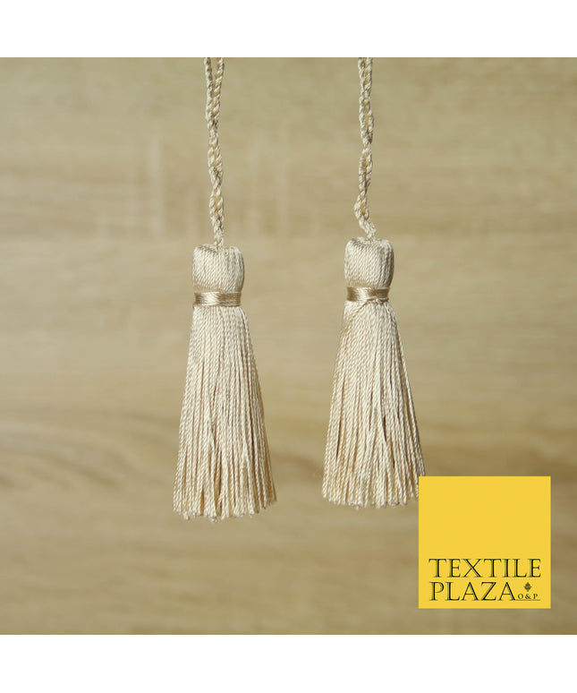 IVORY / CREAM Luxury Silk Soft Thread Tassels Latkans Cushion Sewing Craft Curtains T302