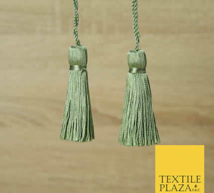 SAGE GREEN Luxury Silk Soft Thread Tassels Latkans Cushion Sewing Craft Curtains T307