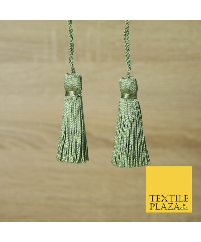 SAGE GREEN Luxury Silk Soft Thread Tassels Latkans Cushion Sewing Craft Curtains T307