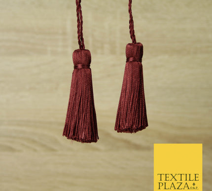 MAROON Luxury Silk Soft Thread Tassels Latkans Cushion Sewing Craft Curtains T404