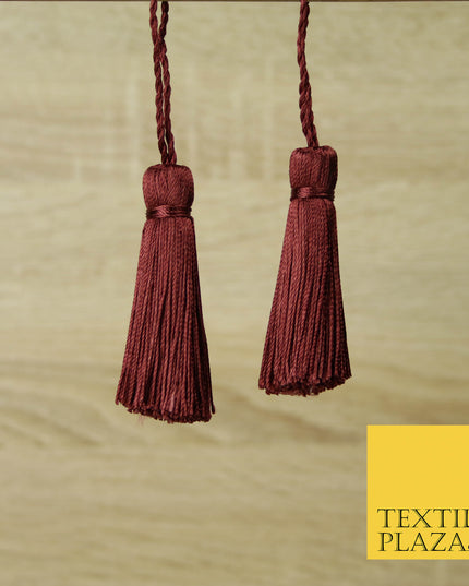 MAROON Luxury Silk Soft Thread Tassels Latkans Cushion Sewing Craft Curtains T404