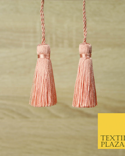 LIGHT PEACH Luxury Silk Soft Thread Tassels Latkans Cushion Sewing Craft Curtains T405
