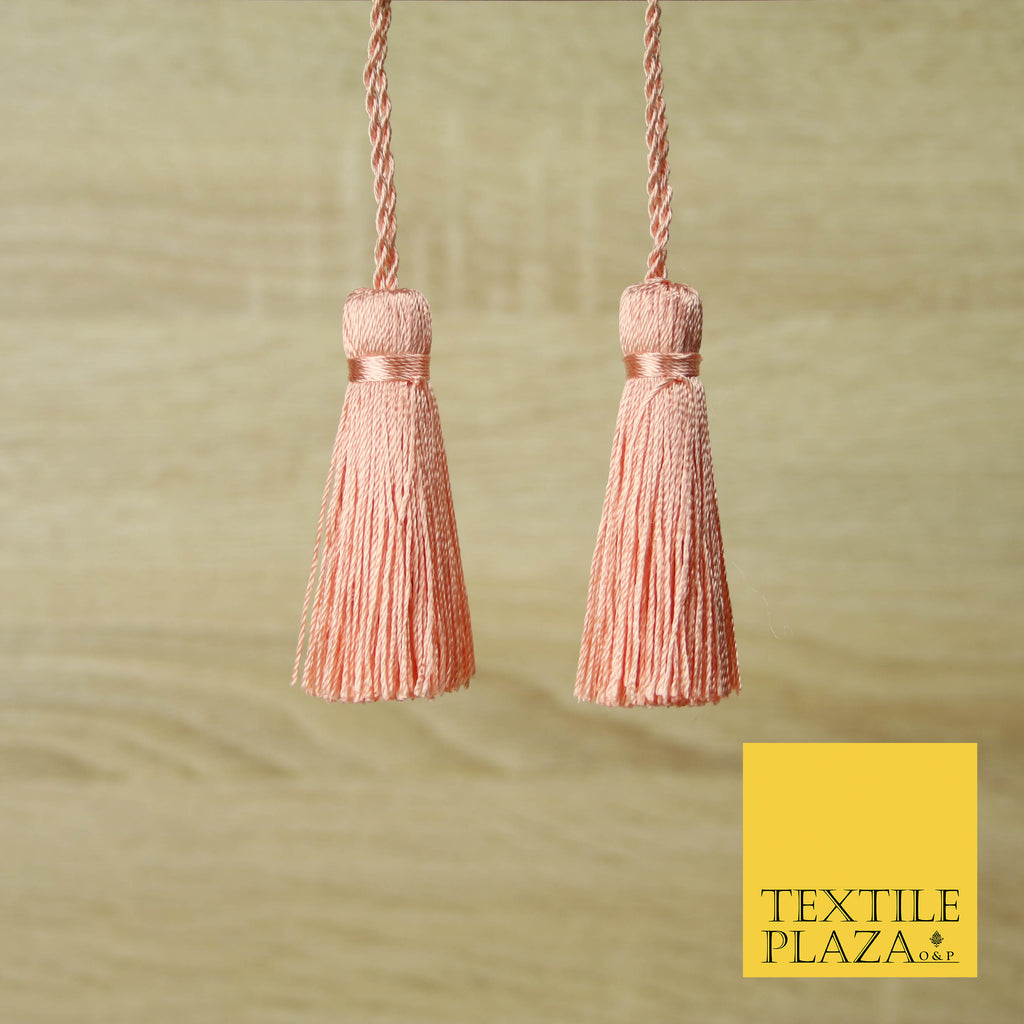 LIGHT PEACH Luxury Silk Soft Thread Tassels Latkans Cushion Sewing Craft Curtains T405